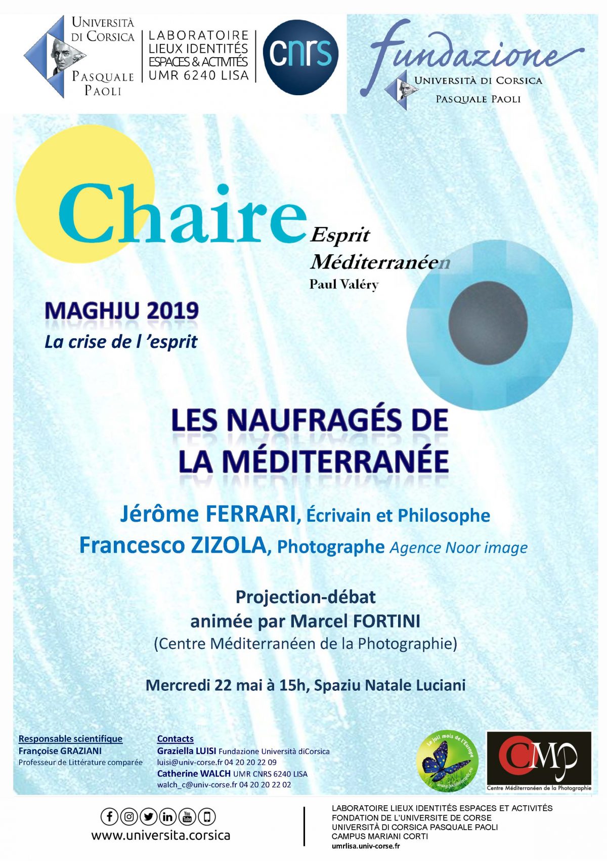Chaire Paul Valery – Session Mai 2019
