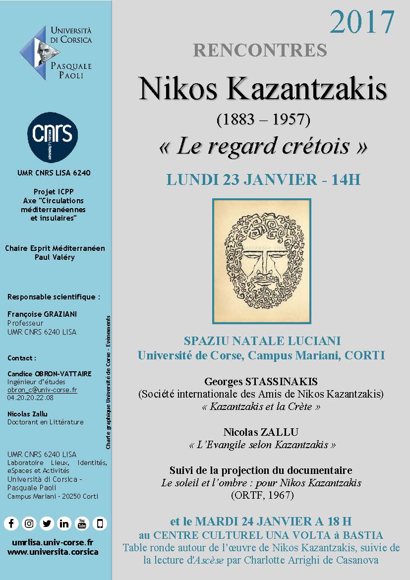 Rencontres « Nikos Kazantzakis (1883-1957) : Le regard crétois »