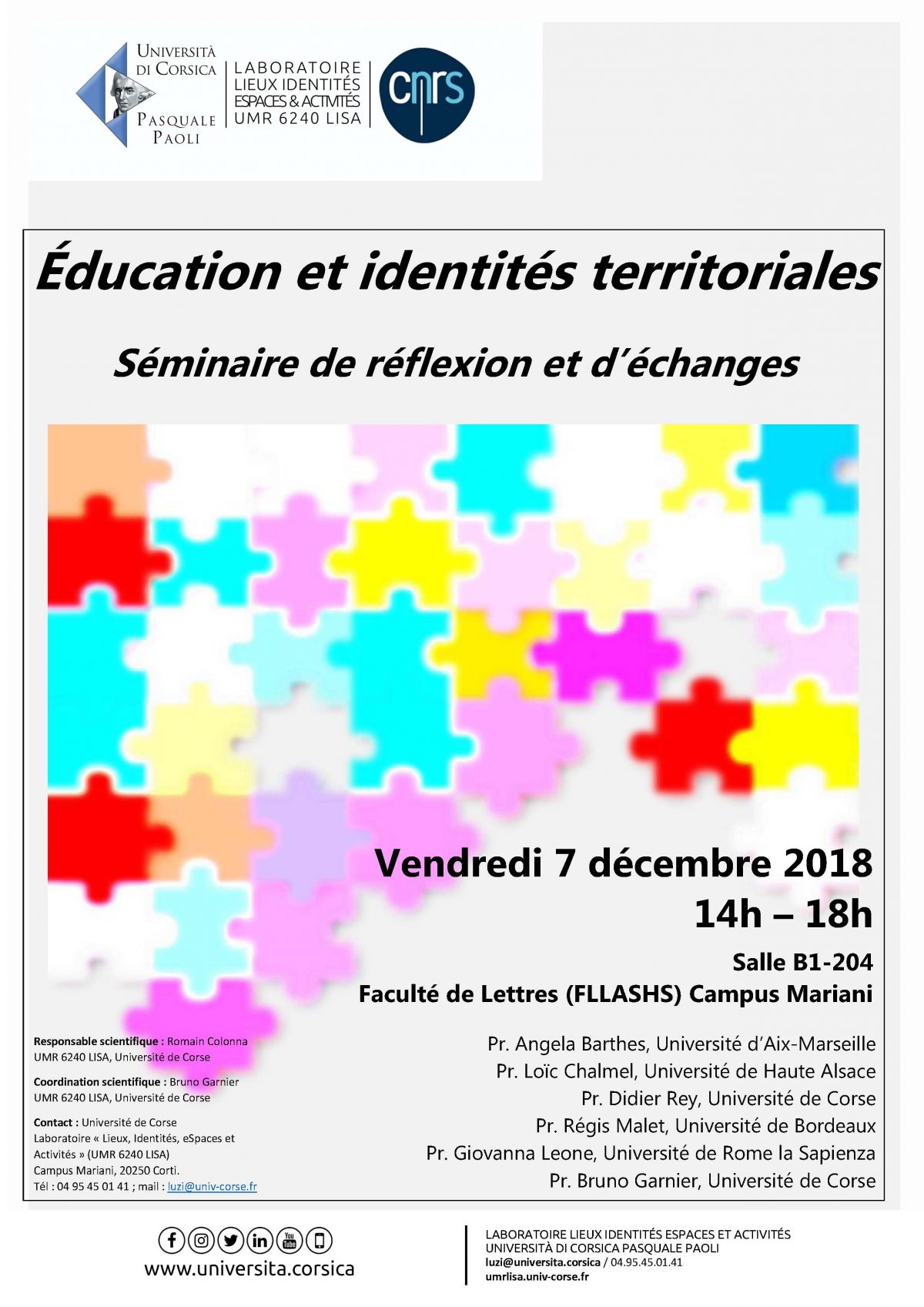 Séminaire « Éducation et identités territoriales »