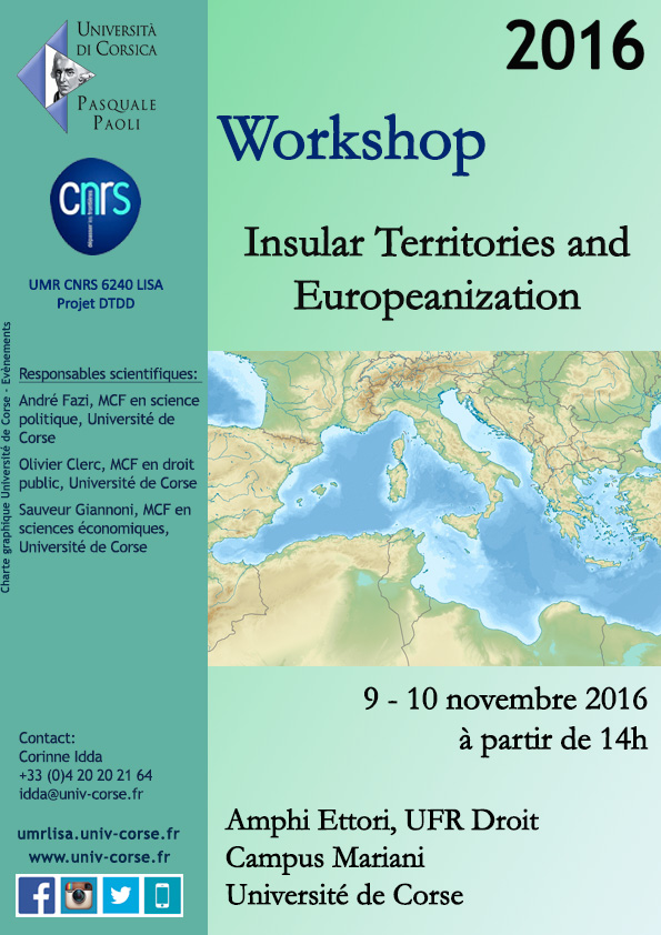 Workshop « Insular Territories and Europeanization »