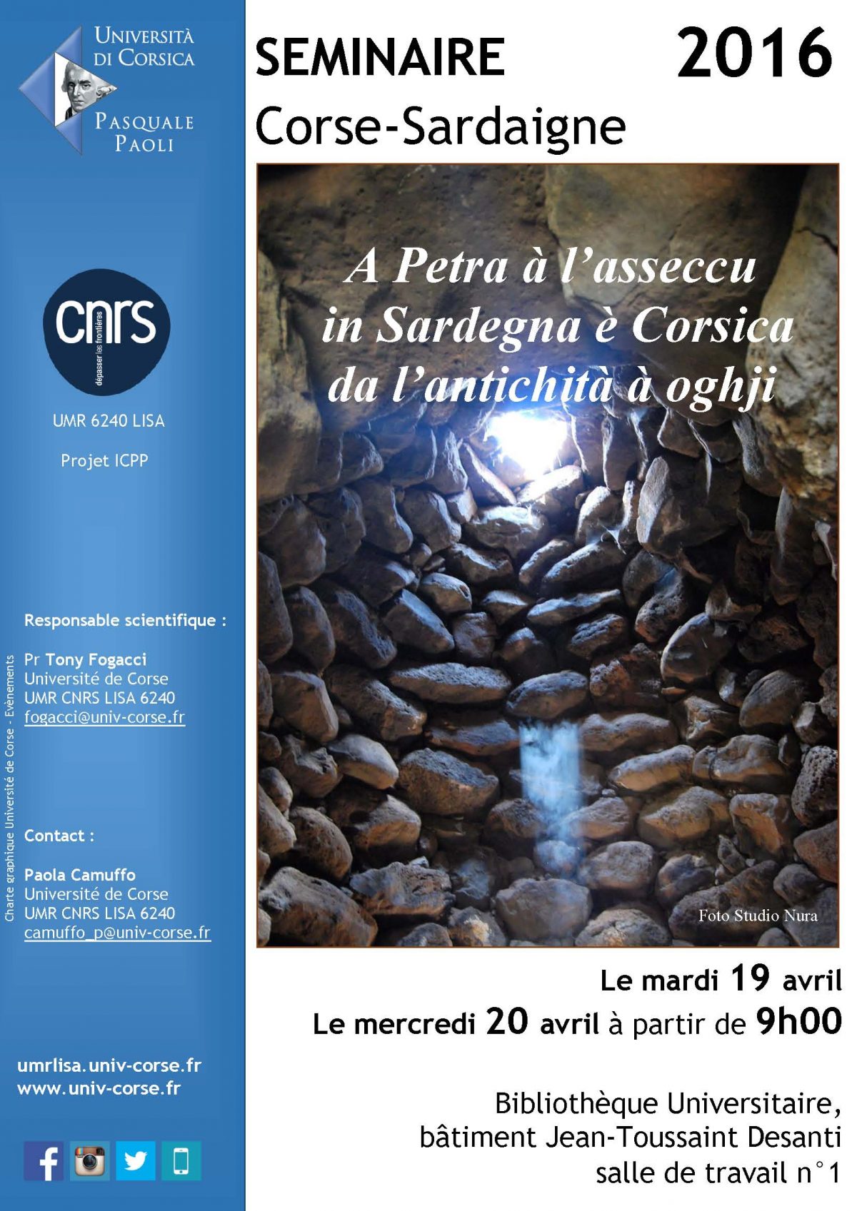 Séminaire « A Petra à l’asseccu in Sardegna è Corsica da l’antichità à oghji »