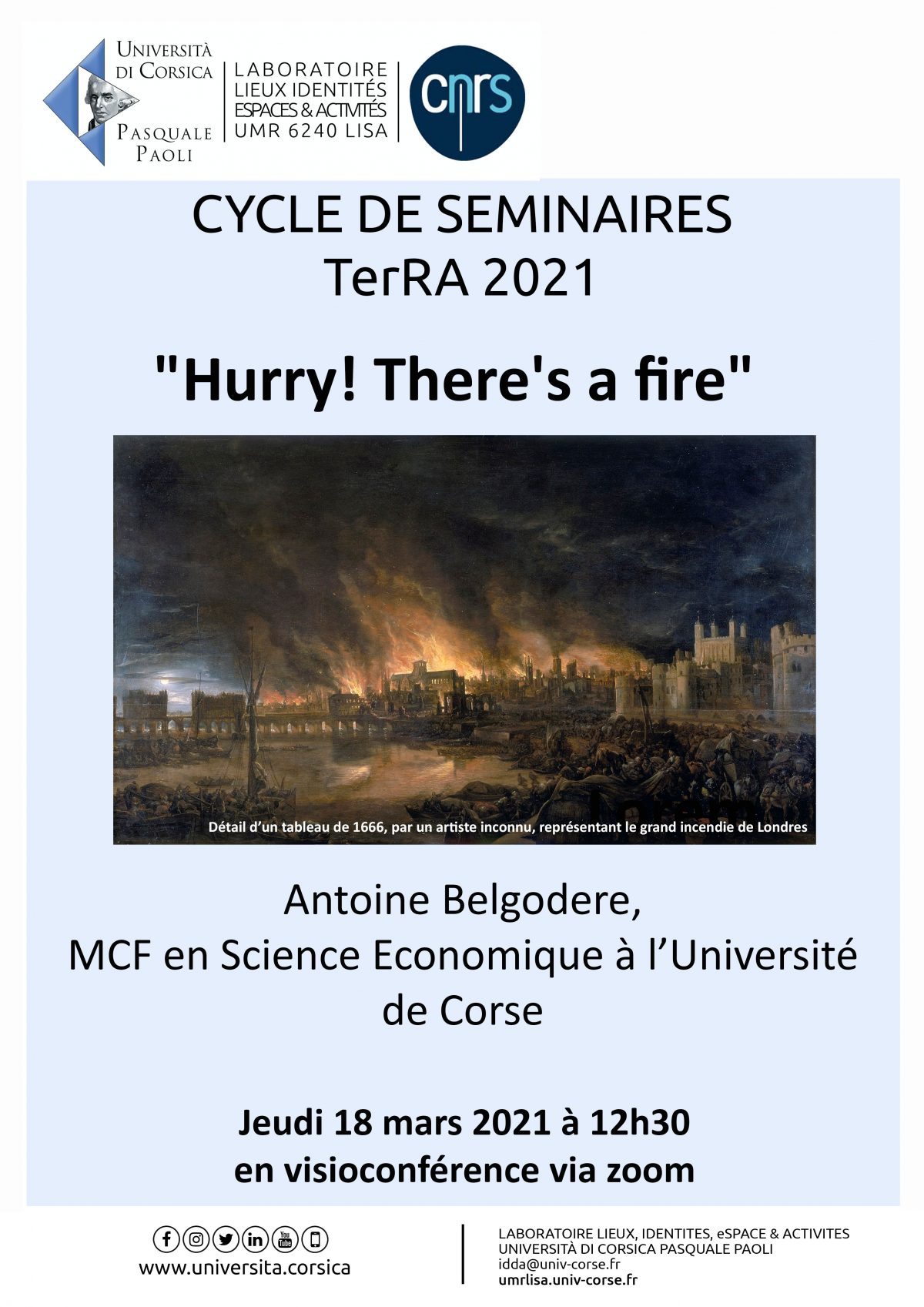 Séminaire « Hurry! There’s a fire »