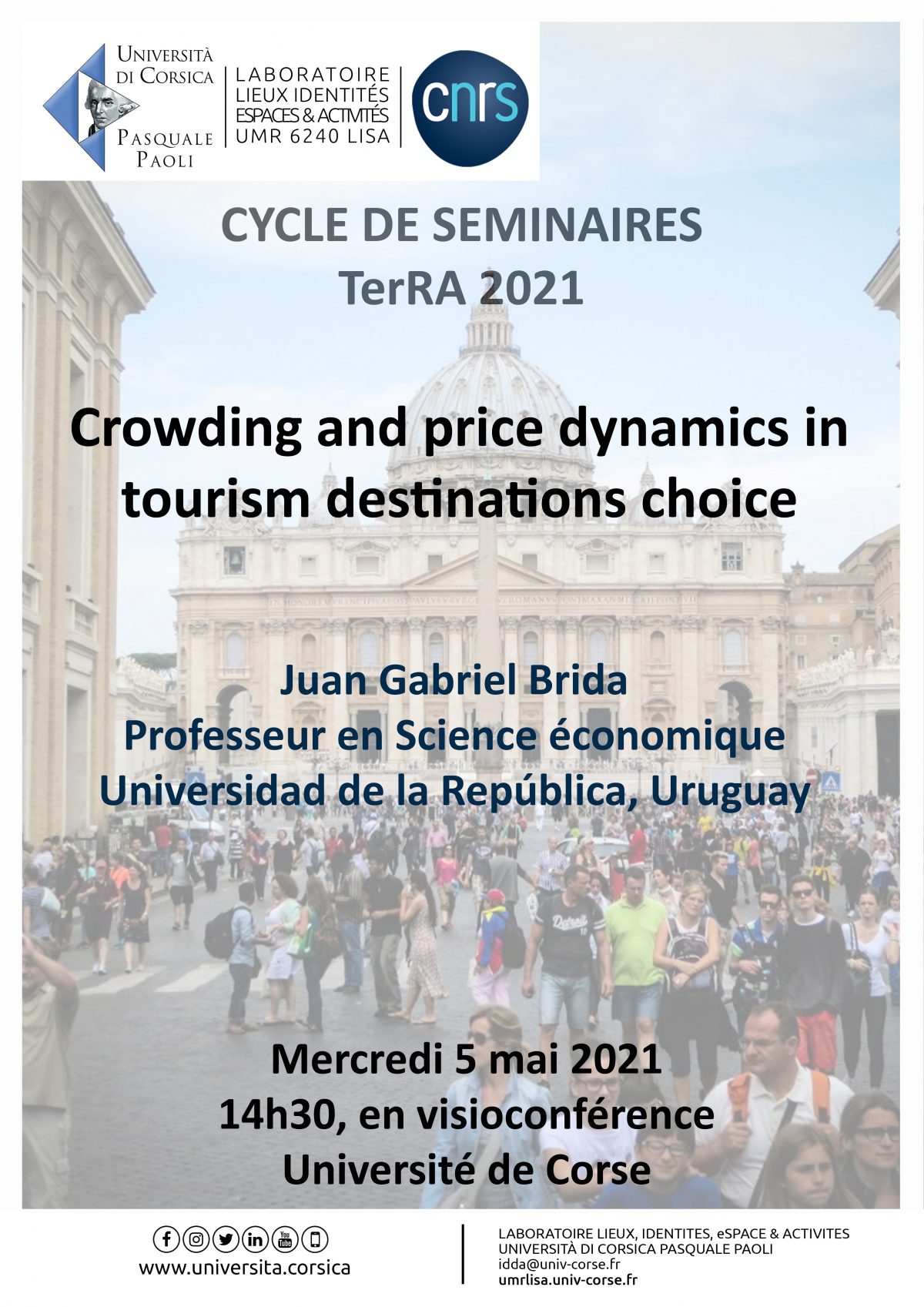 Crowding and price dynamics in tourism destinations choice