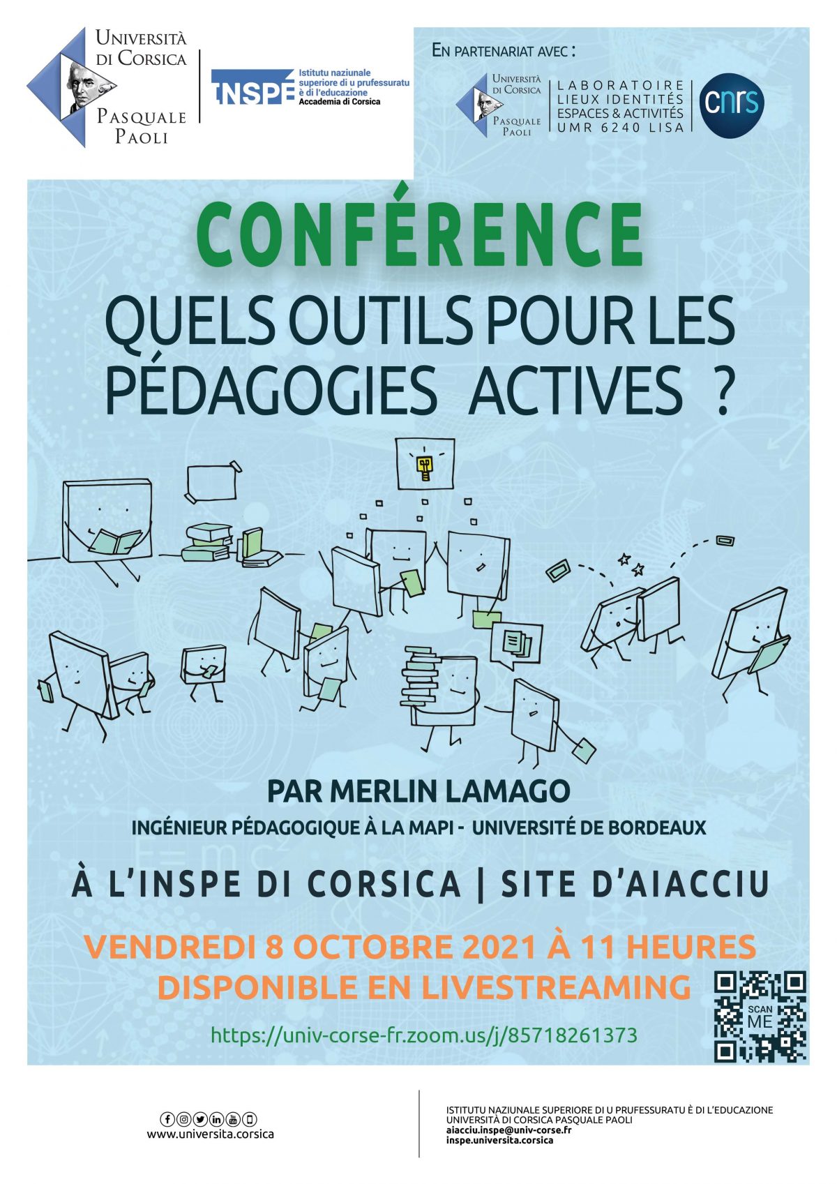 Conférence « Quels outils pour les pédagogies actives ? en partenariat avec l’INSPE de Corse