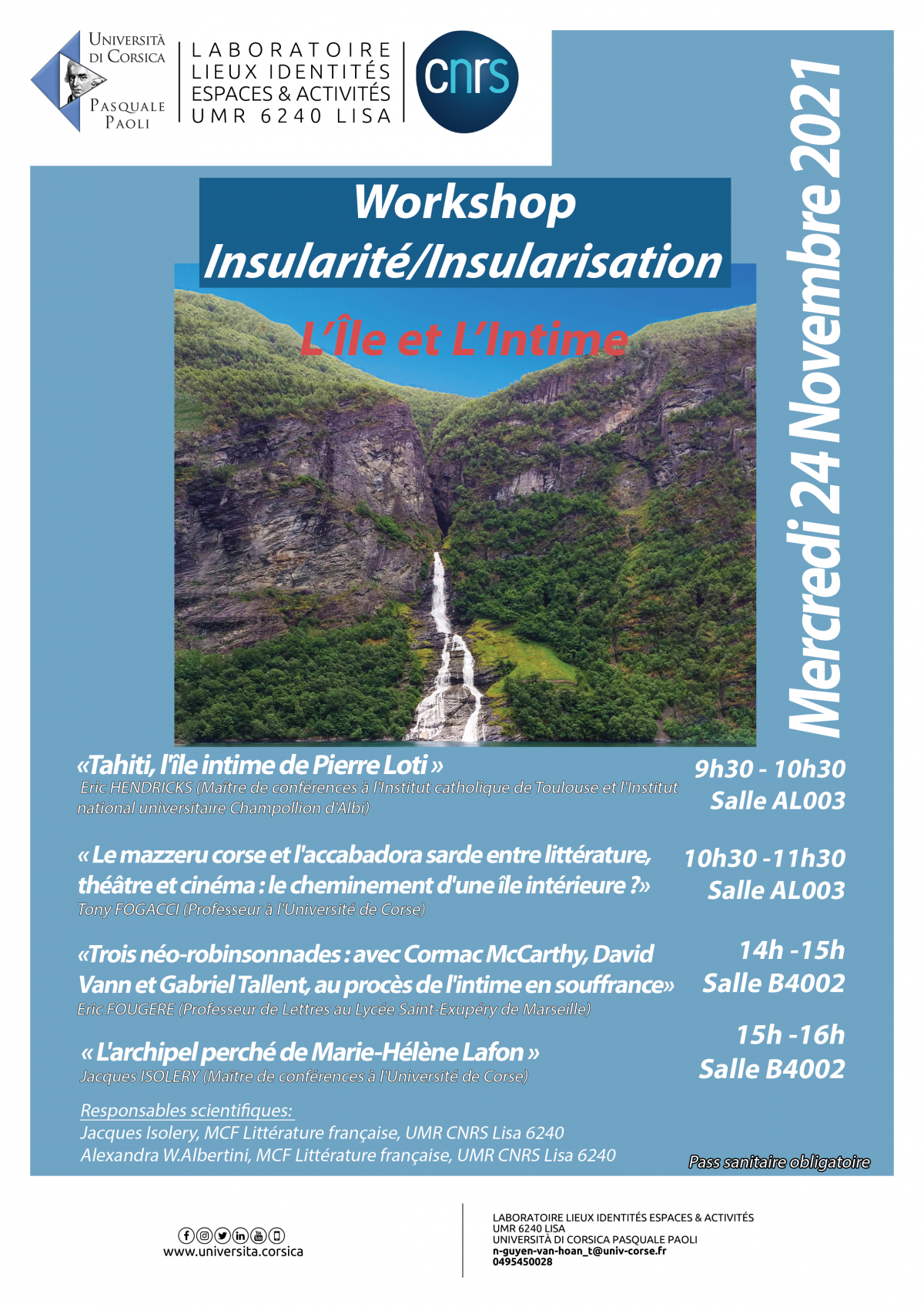 Workshop Insularité/Insularisation : « L’île et l’intime »