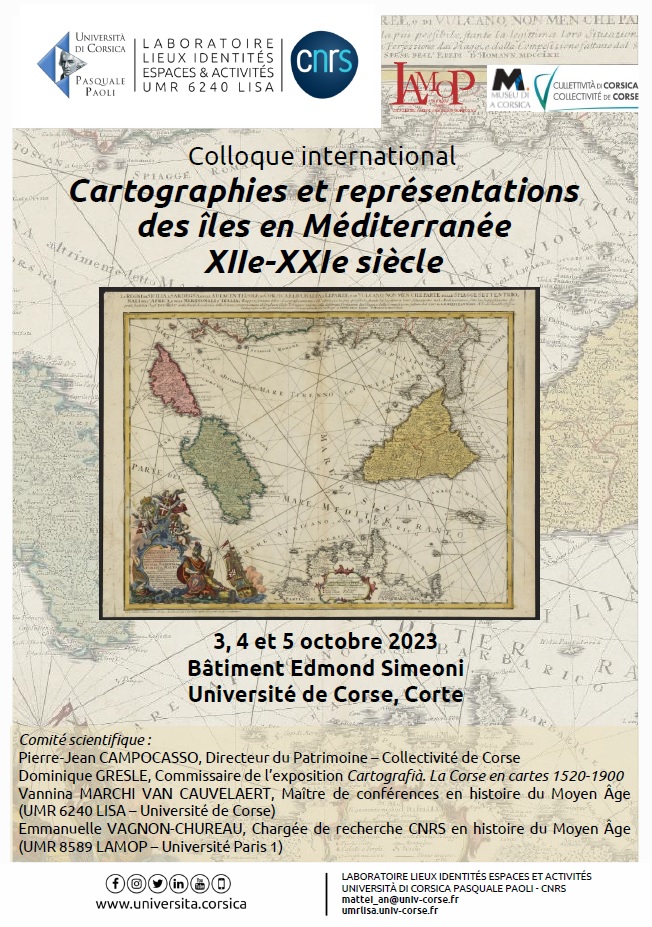 Colloque international « Cartographies et représentations des îles en Méditerranée XIIe-XXIe siècle »