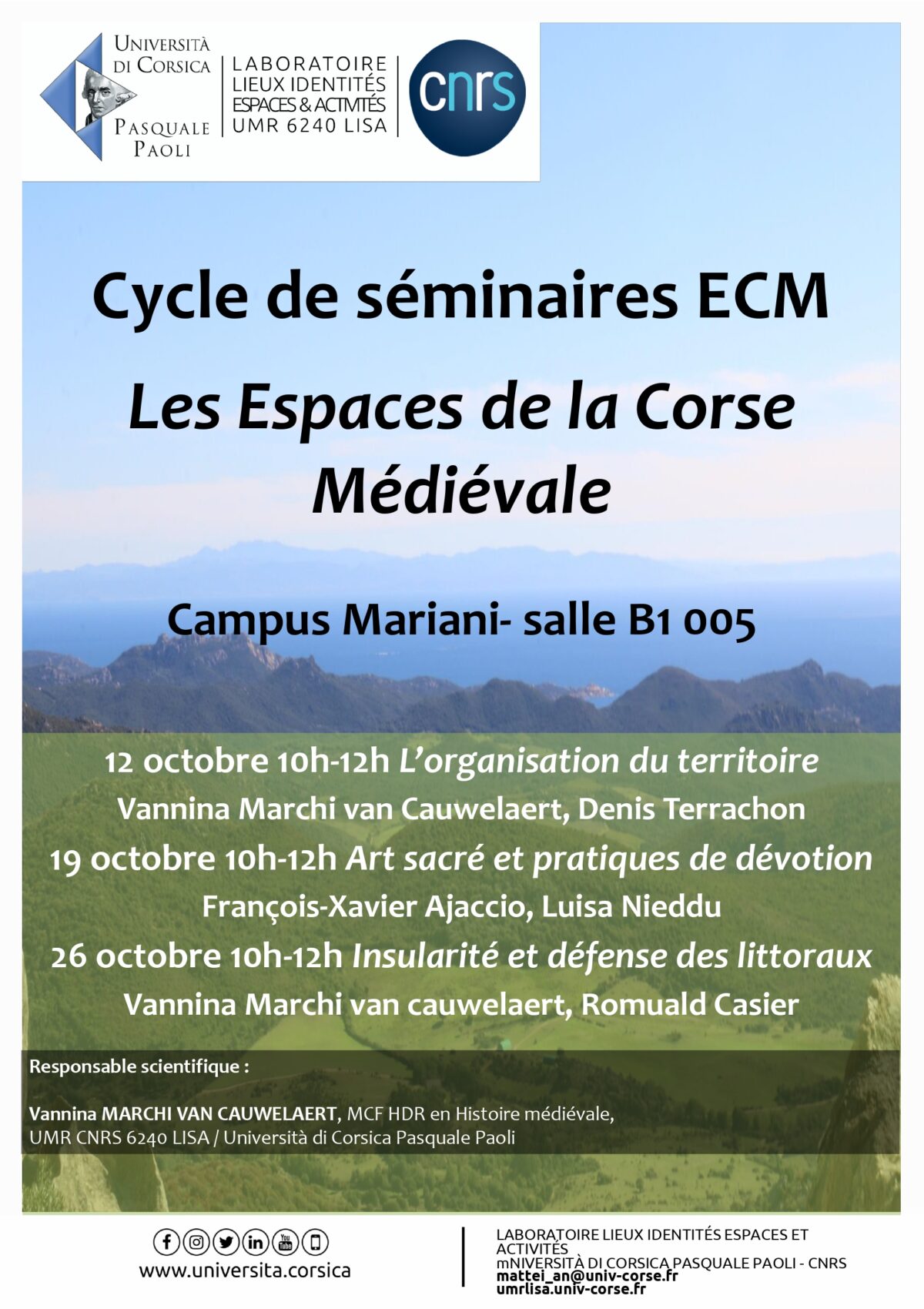 Cycle de séminaires- Les Espaces de la Corse Médiévale