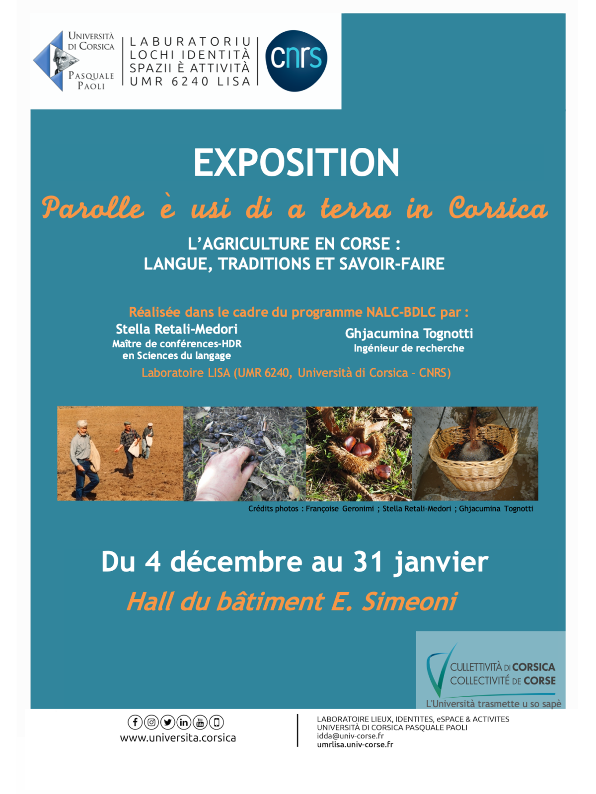 Exposition « Parolle è usi di a terra in Corsica »