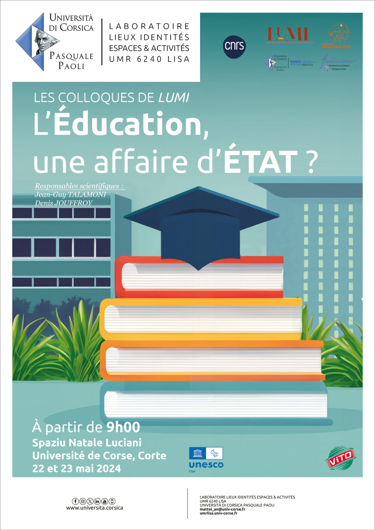 Colloque : « L’éducation une affaire d’état ? » le 22 et 23 mai 2024