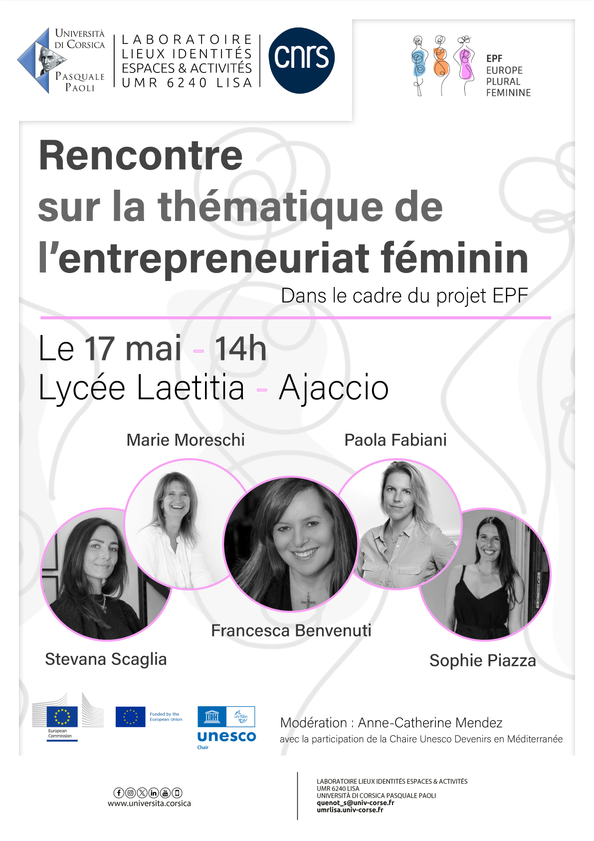 EUROPE PLURALE FEMININE – l’entrepreneuriat féminin